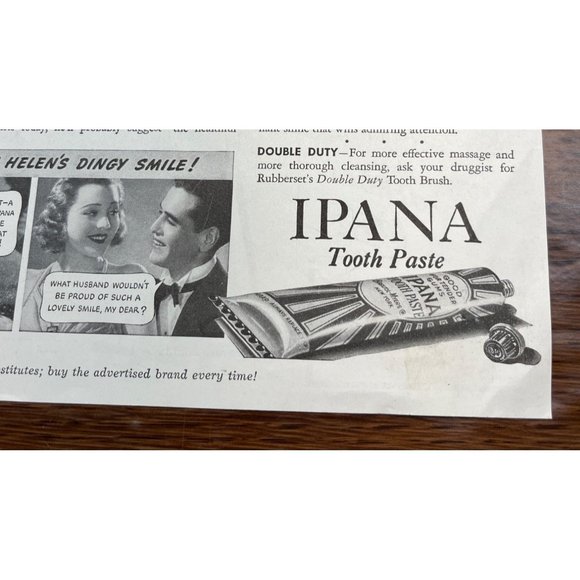 1938 Ipana Tooth Paste Vintage Print Ad Tooth Decay Dingy Teeth - Picture 4 of 6